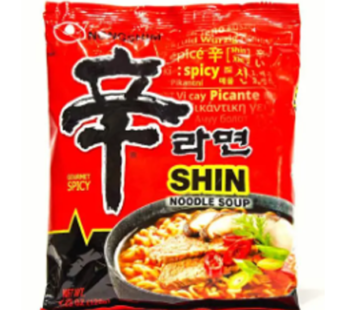 Original Korean Shin Ramen Spicy Instant 1Pcs Noodle – Chunky Vegetables, Premium Microwaveable Soup Mix, Savory & Rich