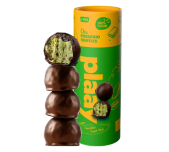 Plaay Pistachio Chocolate Truffles | Premium Quality 71% Dark Chocolate | Vegan | Keto Friendly | Gluten Free | No Added Sugar | 100% Clean Ingredients | Healthy Snack | 60g (FROM DUBAI)