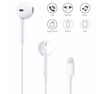 Apple Earphone Lightning Ear-pods Apple In Ear Earphones and Headphone with Microphone (Treqa Brand )for iPhone 7 8 Plus iPhone Xs Max XR Original Product from Einstein
