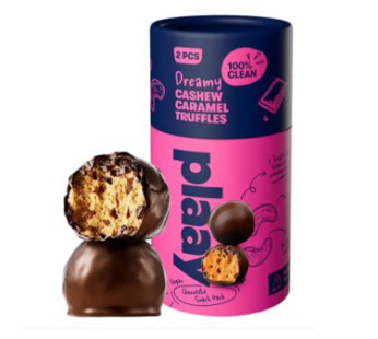 Plaay Cashew Caramel Chocolate Truffles | Premium Quality 71% Dark Chocolate | Vegan | Keto Friendly | Gluten Free | No Added Sugar | 100% Clean Ingredients | Healthy Snack | 30g (FROM DUBAI)
