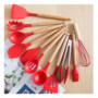 Cooking Tools Set, Silicone Kitchen Utensils Set with Holder - Turner Soup Spoon Pasta Server Whisk T