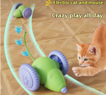 Electric Mouse Car Pet toys Interactive Cat Toy Rechargeable Automatic Teaser with Intelligent Obstacle Avoidance Pet Products