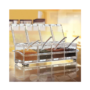 Crystal Seasoning Box, Acrylic Transparent Spice Jar Box, Kitchen Accessories Items Case, Storage Container Condiment Dispenser for Salt, Sugar Cruet with Cover & Serving Spoons - Set of 4