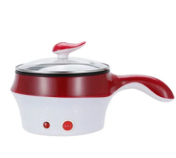 Portable Electric Hot Pot Cookware Pasta Pot Non-stick Casserole Pot with Steam Rack for Eggs/Soup