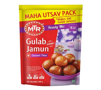 Gulab Jamun Mix 500g Pack| Ready-to-Make Mix | Makes Upto 100 Gulab Jamuns | Family Fun Dessert(FROM INDIA)