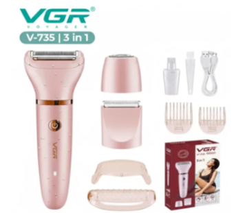 VGR Hair Remover for Ladies Hair Trimmer | VGR Epilator for Women Hair Remover for Ladies Hair Trimmer Electric Epilator Woman Hair Removal Tools Woman Shaving Machine V-735 | Original Product Top Quality Trimmer