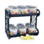 Multi Rack Set With 12 Pieces Container (non transparent) & Black Multi Rack For kitchen, Storage Groceries and Multipurpose