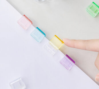 5/10pcs Mini Color Paper Clip Candy Transparent Metal Bookmarks File Index Page Holder Clamp Office School
