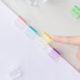 5/10pcs Mini Color Paper Clip Candy Transparent Metal Bookmarks File Index Page Holder Clamp Office School