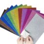 A4 Size -10 Pcs Glitter Sheets Art & Craft Glitter Sheet Paper(Colour Sheet) for Craft, Multicolor