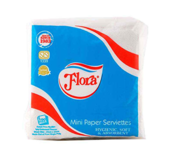 Flora Paper Serviettes 1Ply – 100.00 pcs