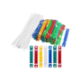 Plastic Paper Fastener File Fasteners for Office School - 3.15"(80mm) Between 2 Holes, Box of 50 Complete Sets by ZinZen