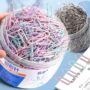 160/500PCS Colorful Large Paper Clips Stationery Stainless Steel Paper Organizer Morandi File Bookmark